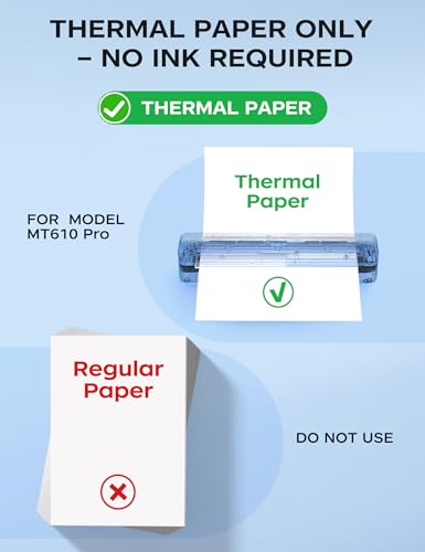 PRT MT610 Pro Portable Thermal Printer Monochrome 300 dpi 1.1 lb