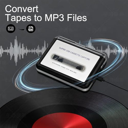 Tinxumb Portable Cassette Tape to MP3 Converter & Player KDJ-01 USB 2.0
