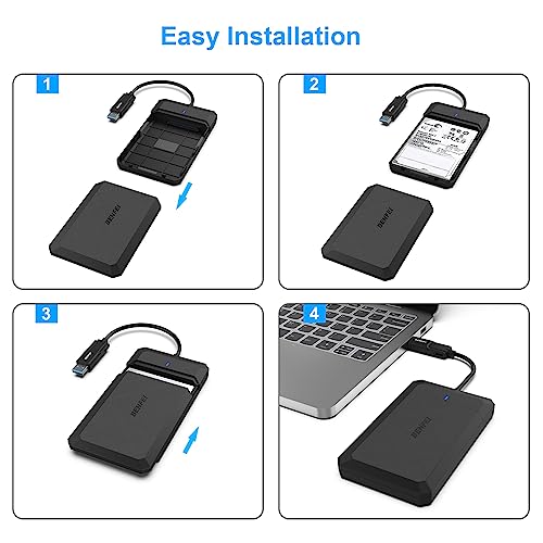 BENFEI 2.5 Inch SATA External Hard Drive Enclosure USB 3.2 Gen 1
