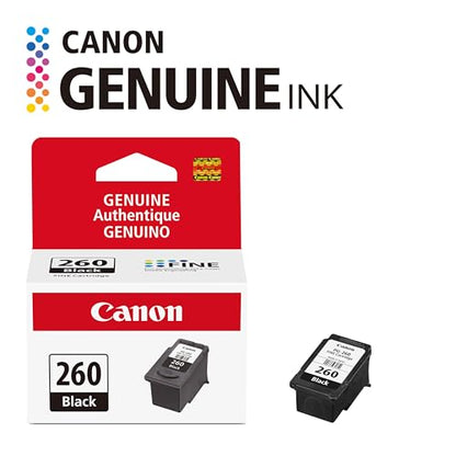 Canon PG-260 1 Count Black Ink Cartridge, Compatible with PIXMA TS5320/6420/6420a, TR7020/7020a, Genuine