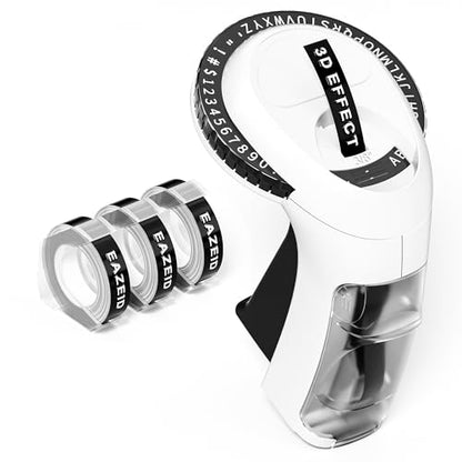 EazeID 4" x 4" Embossed Label Maker Machine Model Number: B0CYL6ZN3Z Monochrome