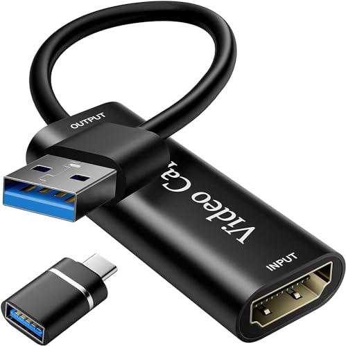 VIXLW Video Capture Card USB 3.0 1080p Type-C AV Output Capture Card