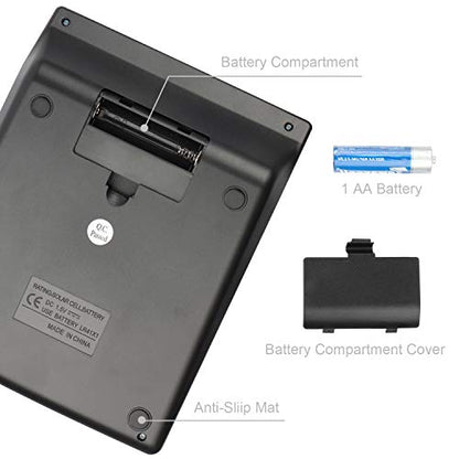 HIHUHEN 4 Inch Calculator-C LCD Display Solar Powered Financial Calculator