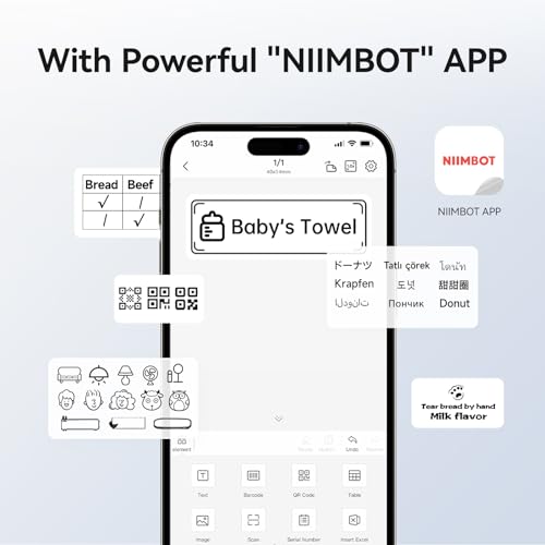 NIIMBOT 2 Inch SilverB1-0625-ZF Monochrome Thermal Portable Printer