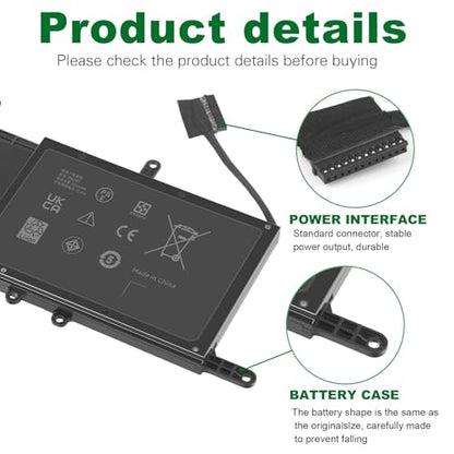 ASUNCELL 9NJM1 Lithium Ion Battery 11.4V 99Wh 3-Cell for Dell Alienware 15 R3, R4, 17 R4, R5