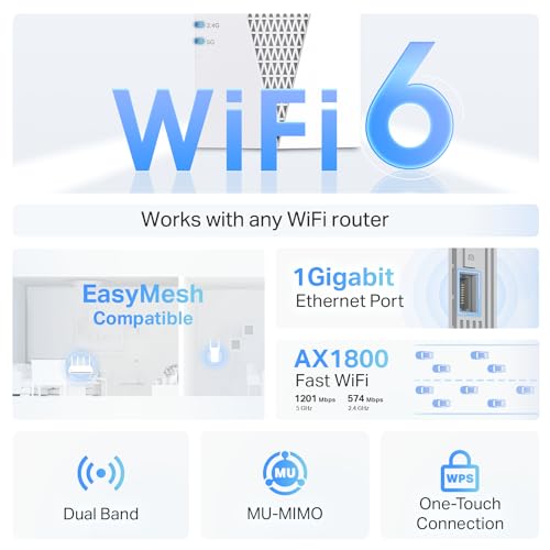 TP-Link RE615X 1800Mbps Dual-Band WiFi 6 Range Extender