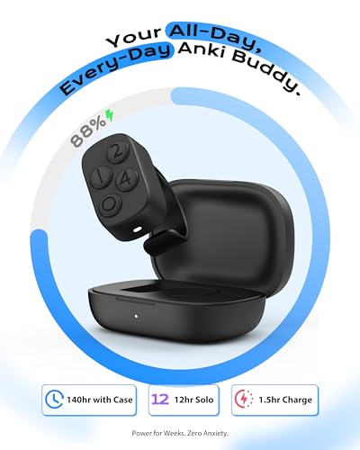 Stouchi 1.0 Count CGC001-ST Bluetooth Remote Control for Anki, Compatible with Windows, MacBook, iPad, iPhone, iOS, Android Devices