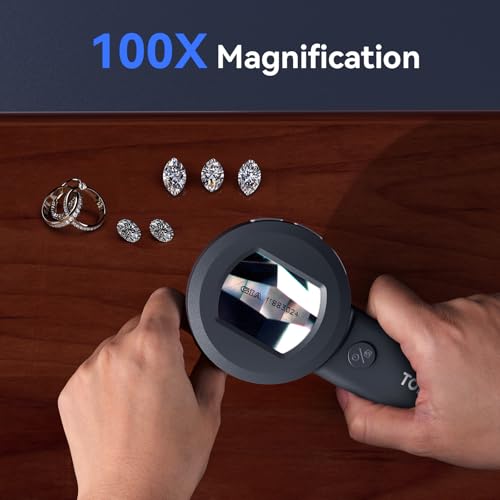 TOMLOV 2" P10 100x Digital Microscope LED Portable