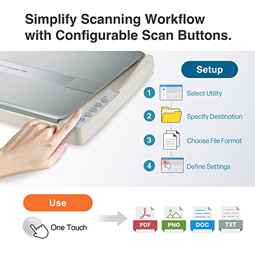 Plustek A3 OS1180 Scanner 1200 dpi Color LED