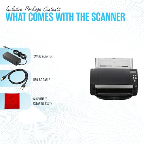 Fujitsu Fi-7160 Document Scanner 600 dpi 80-Sheet Capacity USB