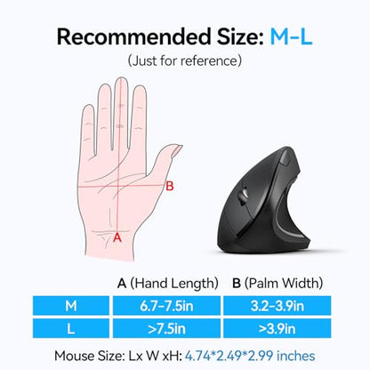 TECKNET Wireless Mouse TK-MS007 4800 DPI Optical 2.4GHz Bluetooth Computer Mouse