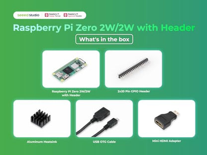 Seeed Studio 512MB RAM Raspberry Pi Zero 2 W 1GHz ARM Quad-Core Linux Single Board Computer