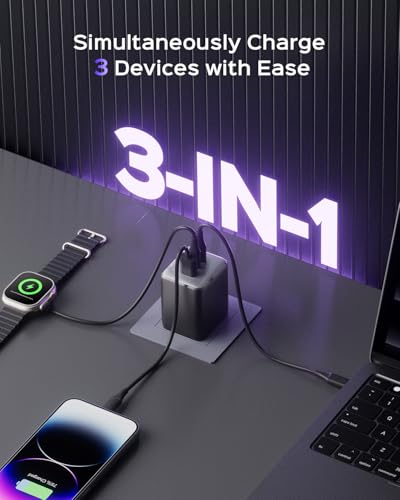 wegear 100W USB C Wall Charger AQ103KAUS 3 Ports Fast Charging Adapter
