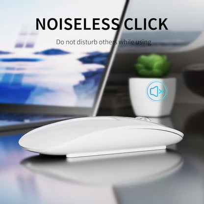 TENMOS M18-WH Bluetooth Wireless Mouse USB C 2.4G Optical 68g