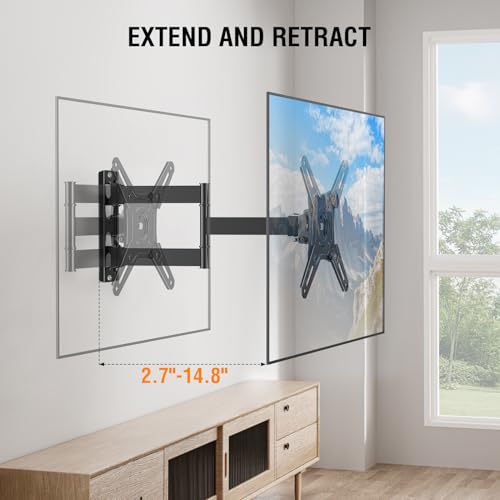 ELIVED 14-42 inch AUB0882WGSRR Wall Mount, Articulating Tilt Swivel for Monitors and TVs