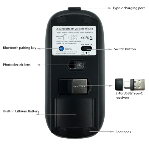 KLO K8 Bluetooth Wireless Mouse Black