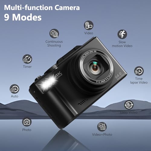 VJIANGER W08 64MP 0.033s - 1s CMOS Digital Camera Point & Shoot