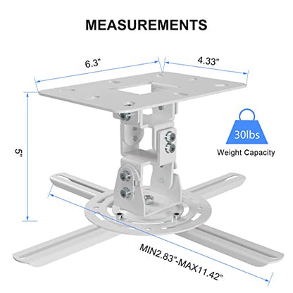 XINLEI 6.3 x 4.33 x 5 Projector Ceiling Mount PR14W