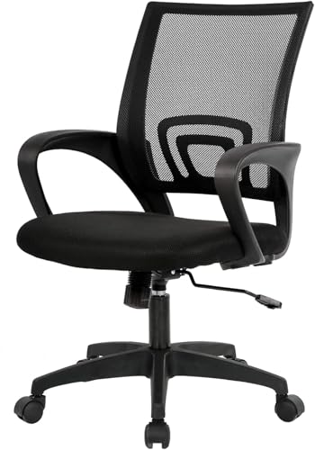 BestOffice 1.0 Count VN-H03-Black-BestOffice Ergonomic Office Chair with Breathable Backrest and Adjustable Height