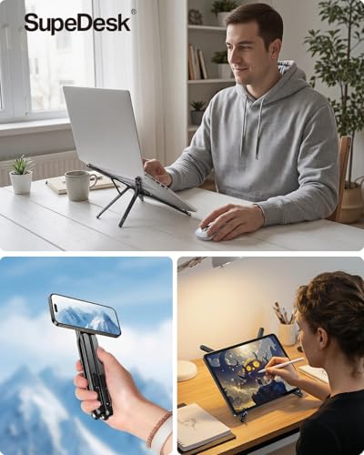 SupeDesk 1.0 Count SD-E05S Adjustable Tripod Laptop Stand