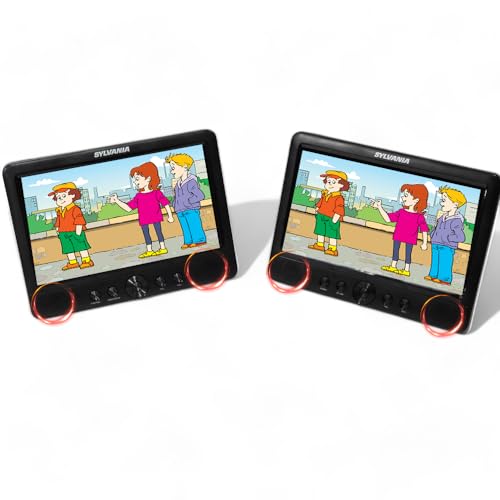 Sylvania 10.1" Dual Screen Portable DVD Player SDVD1082