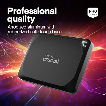 Crucial 4TB CT4000X10PROSSD902 SSD Portable External Drive USB-C 2100MB/s Read 2000MB/s Write