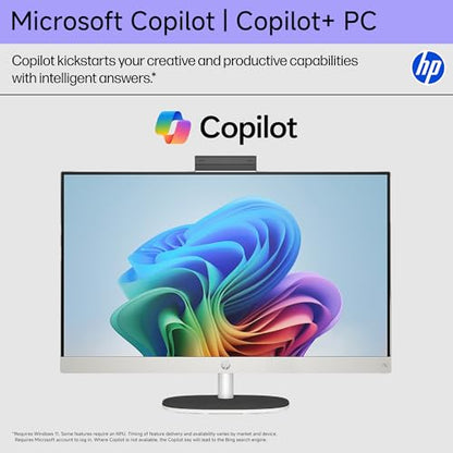 HP 27" All-in-One Touchscreen Desktop PC, Windows 11 Pro, 1920 x 1080, 8-Core AMD Ryzen AI 7 350, 32GB DDR5, 2TB SSD, AMD Radeon 860M, BT5.4, Wi-Fi 6