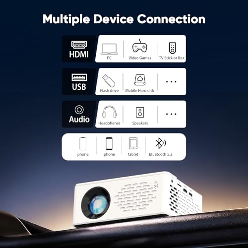 TMY 200W V08 720P LCD Projector 200 ANSI Lumens Portable