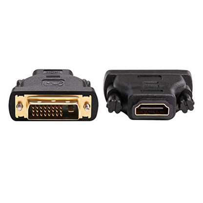 DTECH 5 x 5 x 0.5 inches CB0228 DVI to HDMI Adapter 4K 30Hz Matte Black