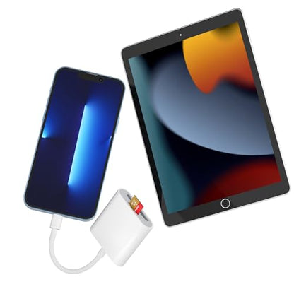 TIANSONG SD/TF Card Reader L+ Lightning Connection Compatible with iPhone 5-14