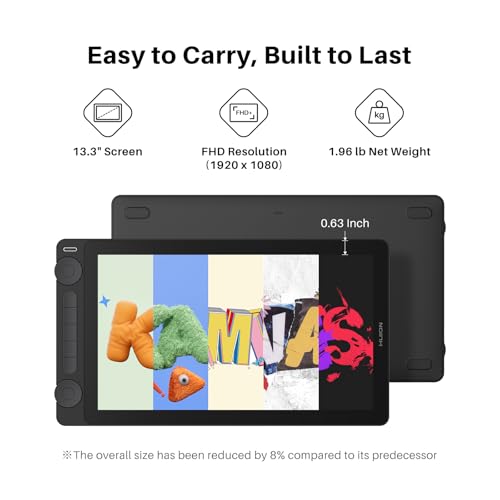 HUION Kamvas 13 Gen 3 Drawing Tablet 1920x1080 60Hz LCD Graphics Tablet