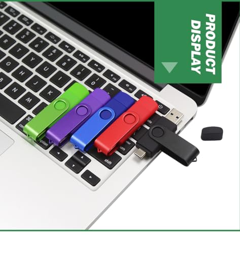 MORIC 256GB 2-Pack USB Flash Drive 2.0 USB Type A and Type C Models