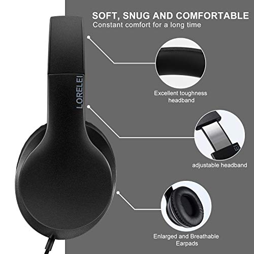 LORELEI X6 40 mm Wired Over-Ear Headphones with 3.5mm Jack, 20 Hz - 20 KHz, 110 dB Sensitivity, Plastic Enclosure