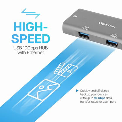 VisionTek USB-C Hub 3 Ports Laptop Adapter Model 901538