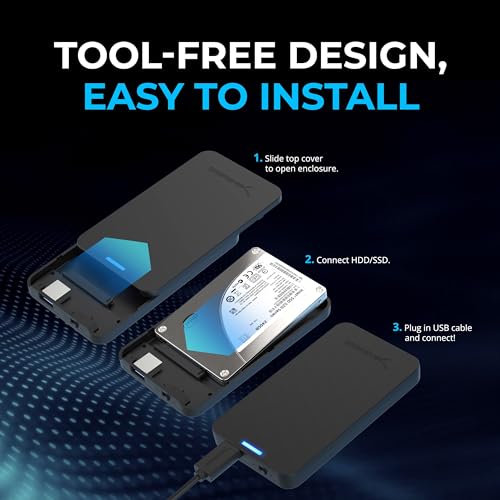 SABRENT 2.5 Inch SATA to USB 3.0 External Hard Drive Enclosure EC-UASP