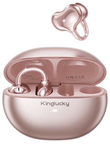 Kinglucky A8 Wireless Headphones Bluetooth 6.0 Open Ear with 50H Playtime, IP56 Waterproof