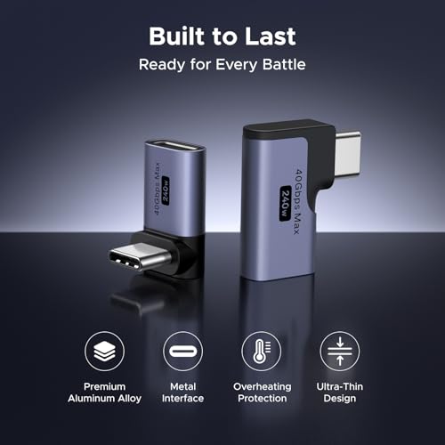 UGREEN 2-Pack USB Type C Right Angle Adapter Model 75743 Universal Connectivity 240W Power Delivery