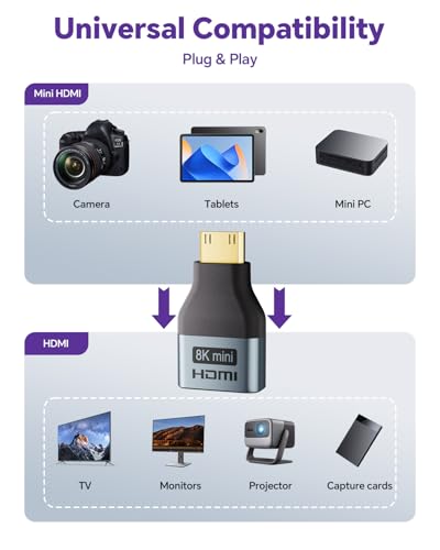 VCE 1.38 x 0.75 x 0.37 inches AD003 HDMI Adapter
