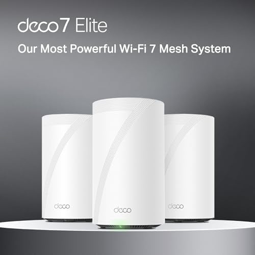 TP-Link Deco BE95 Quad-Band Wi-Fi 7 Whole Home Mesh System with 12 Antennas and 10G Ports