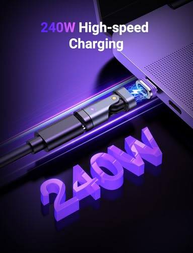 AUFU 2 Count AF-ZJT-CA01 USB Type C Adapter 240W Power Output Compatible with Laptops Smartphones Tablets