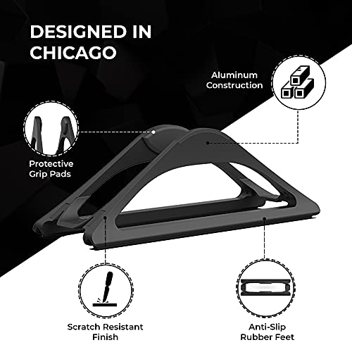 HumanCentric 401-1001-B Vertical Laptop Stand Adjustable Gripping Holder Tabletop