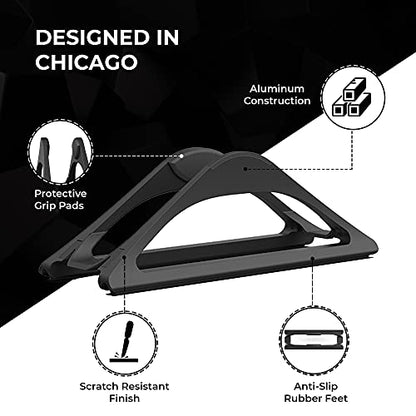 HumanCentric 401-1001-B Vertical Laptop Stand Adjustable Gripping Holder Tabletop