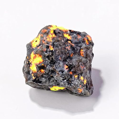 AZKRWFLM 0.67 lb Yooperlite Rocks Natural Fluorescent Minerals for Crafts and Decoration