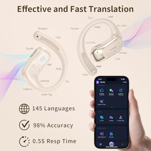 TookBuds In-Ear Translation Earbuds P-G1 Open Ear Real-Time Audio 145 Languages