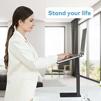 VECOFO Adjustable Laptop Stand for Desk, Aluminum Ergonomic Design, 10-17 Inch Compatibility, Height Adjustability 8.9-14.5 Inches
