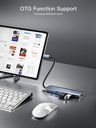 DockteckExpand 5 IN 1 DE0004 USB C Hub 4K HDMI 100W Power Delivery 5 Ports