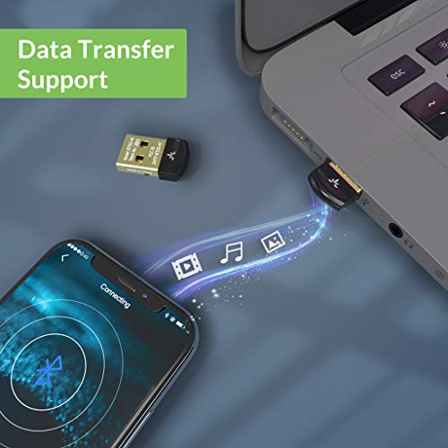 Avantree 0.83 x 0.47 x 0.24 inches BTDG-45-BLK USB Bluetooth Adapter