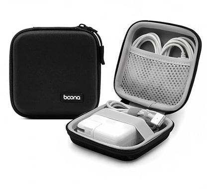 HOMEGYMFREE 4.4 x 4.4 x 1.7 inches HOMEGYMFREE Travel Organizer 3 Compartments Zipper Top Handle Black-Small-Oxford