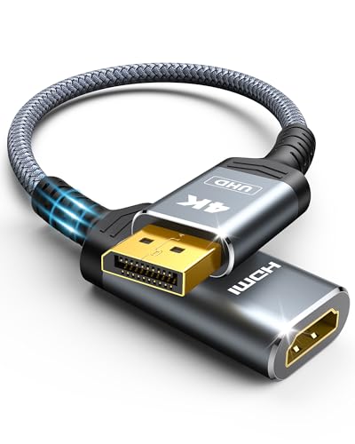Highwings 7.92 Inches E-DPM-HDM-03F 4K 30Hz DisplayPort to HDMI Adapter