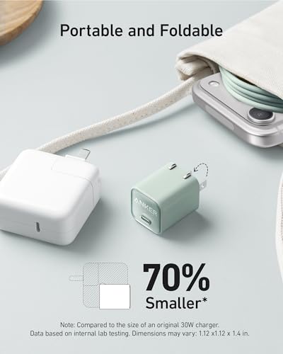 Anker 30W A2147 USB Type C Charger Block for iPhone and Other Devices